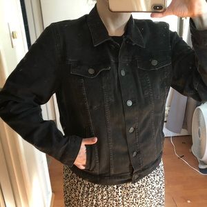 Banana Republic Black Denim Trucker Jacket XL